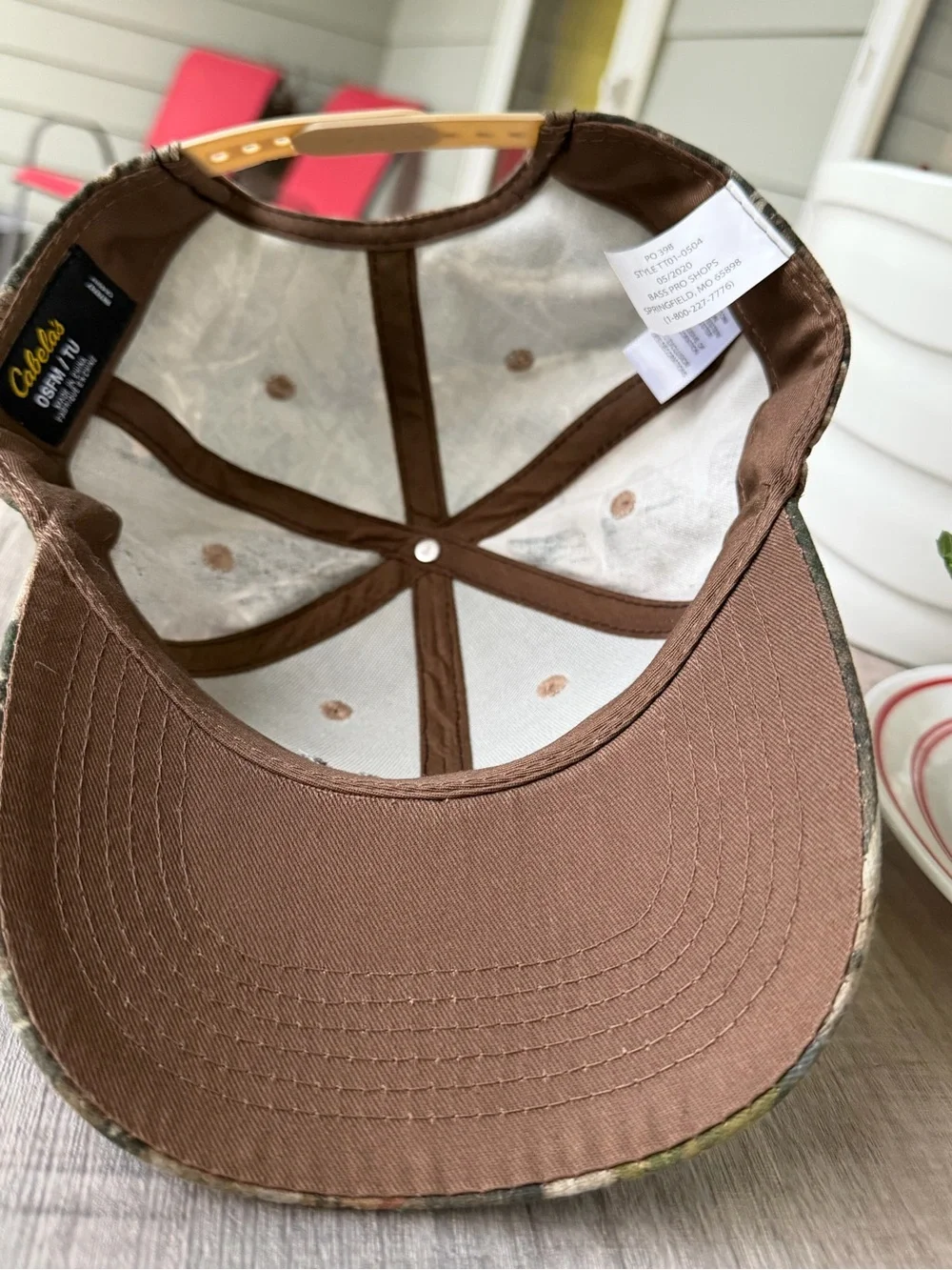 Cabela's Camouflage Baseball Cap in Green and Brown OSFM